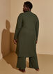 Ribbed Lounge Duster, Olive image number 1