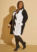 Cotton Blend Crocheted Duster, White Black image number 2