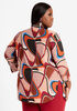 Geo Colorblock Pullover Blouse, Rhododendron image number 1