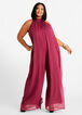 Tall Halter Wide Leg Jumpsuit, Rhododendron image number 0