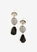 Chunky Bead & Stone Drop Earrings, Multi image number 0