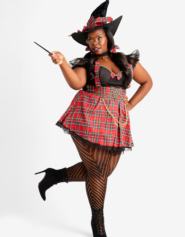 Magic School Witch Halloween Costume, Red image number 0