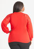 Lace Paneled Stretch Knit Top, Barbados Cherry image number 1