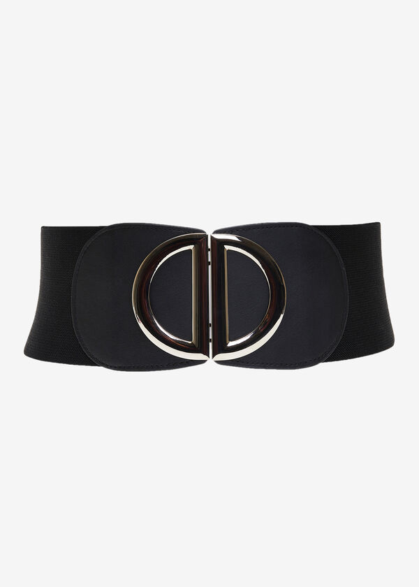 Embellished Stretch Waist Belt, Black image number 1