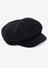 Brushed Knitted Cabbie Hat, Black image number 0