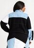 Patchwork Cropped Denim Jacket, Black Combo image number 1