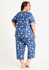 Rene Rofe Printed Capri Pajama Set, Blue image number 2