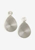 Textured Dangle Earrings, Silver image number 0