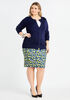 Dot High Waist Pencil Skirt, Bright Chartreuse image number 2