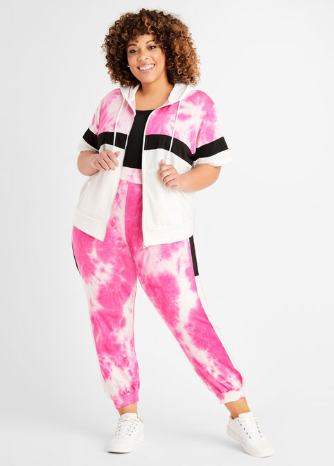 Tie Dye Athleisure Jogger, Pink Yarrow image number 2