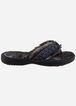 Isotoner Sage Thong Slippers, Navy image number 1