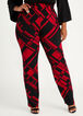 Abstract High Waist Leggings, Black image number 0