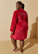 Bebe Embellished Velour Robe, Red image number 1