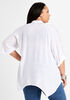 Button Front Sharkbite Tunic, White image number 1