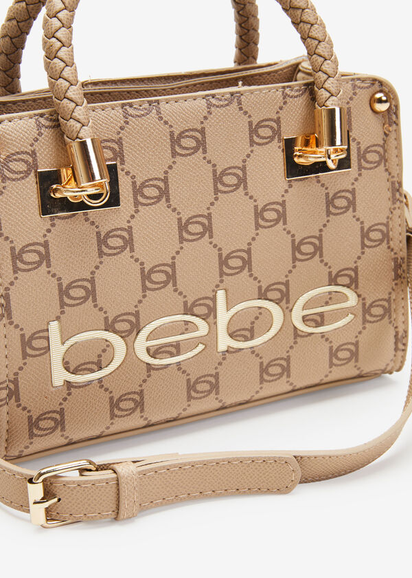 Bebe Briella Small Satchel, Camel Taupe image number 2