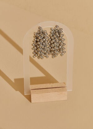 Silver Tone Waterfall Earrings, Silver image number 1
