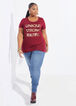 Unique Strong Graphic Tee, Burgundy image number 0