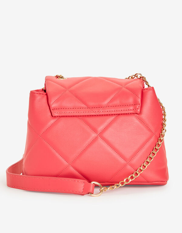 Bebe City Quilted Crossbody, Bright Pink image number 1