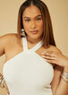 Twisted Ribbed Bodycon Dress, White image number 2