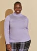 Plus Size Sweetheart Ribbed Fitted Turtleneck Sweater Plus Size Knit image number 0