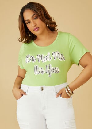 It's Not Me, It's You Graphic Tee, Jade Lime image number 0