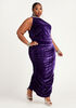 Embellished Velvet Gown, Acai image number 0