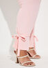 Knotted Stretch Crepe Ankle Pants, Pink image number 2