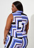 Scarf Print Power Twill Vest, Very Peri image number 1