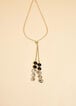 Ombre Crystal Two Strand Necklace, Black Combo image number 1