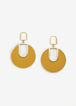 Gold Disc Cutout Drop Earrings, Nugget Gold image number 0
