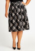 Plaid Box Pleat Skirt, Black image number 0