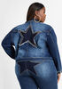 Superstar Studded Denim Jacket, Dk Rinse image number 1