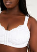 Lace & Mesh Posture No Wire Bra, White image number 1