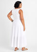 Jersey Paneled Cotton Maxi Dress, White image number 1
