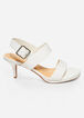 Faux Leather Wide-Width Sandals, White image number 2