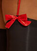 MeMoi Bow Suspender Tights, Black image number 2