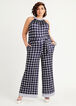 Tall Belted Dot Wide Leg Jumpsuit, Peacoat image number 0