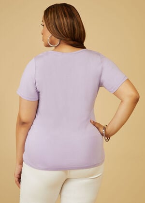 Basic Stretch Jersey Tee, Viola image number 1