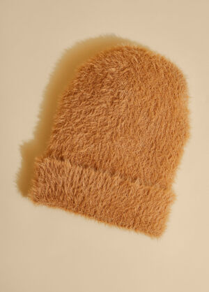 Brushed Knit Beanie, Tan image number 1