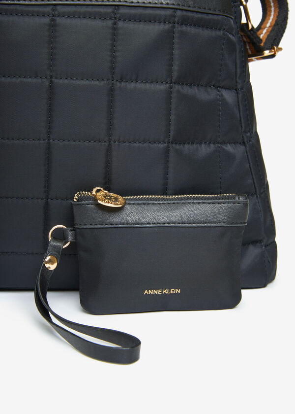 Anne Klein Quilted Tote, Black image number 2