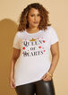 Plus Size Queen Of Hearts Graphic Tee Shirt Plus Size Jersey T Shirt image number 0