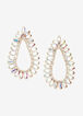 Crystal & Diamond Drop Earrings, Gold image number 0