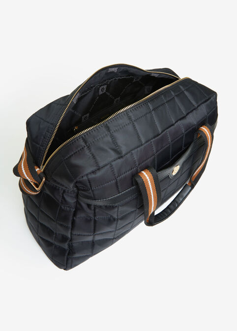 Anne Klein Quilted Tote, Black image number 4
