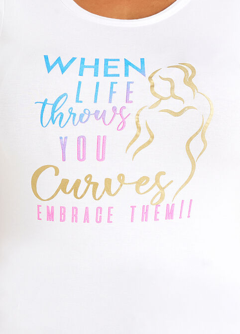 When Life Throws You Curves Tee, White image number 1