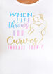 When Life Throws You Curves Tee, White image number 1