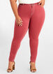 Red High Waist Skinny Jean, POMEGRANATE image number 0
