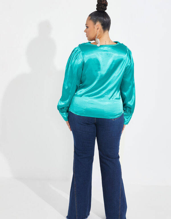The Courtney Blouse, Pepper Green image number 1