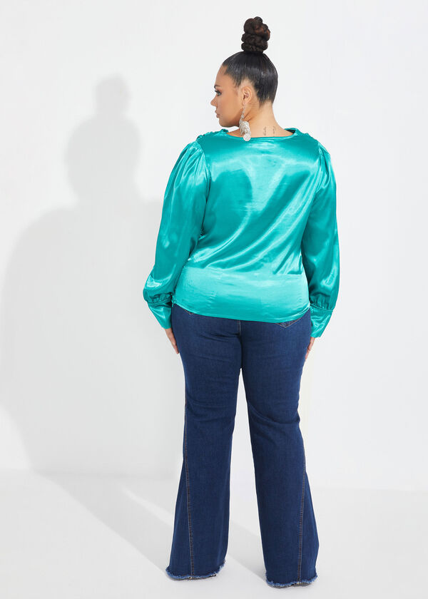 The Courtney Blouse, Pepper Green image number 1