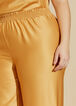 Satin Wide Leg Pants, Pale Gold image number 4