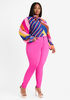 Basic High Rise Jeggings, Fuchsia Red image number 2